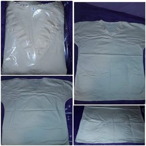 Cream Color Scrub Top Small